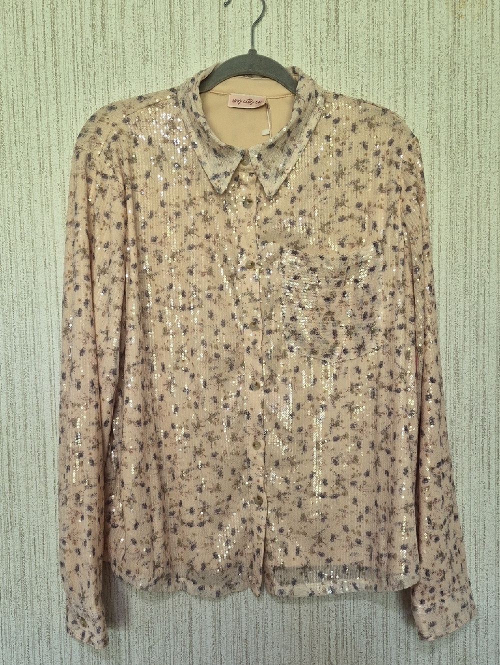 NWT Ivy City Co. Size Medium Val Blouse Floral Sequence